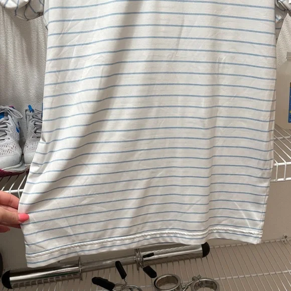 Under Armour Men's Polo Shirt with Blue Stripes - Picture 3 of 7